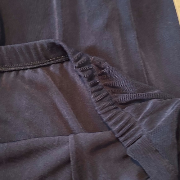 STRETCH SKIRT, NAVY, SIZE 3X, LONG LENGTH, WOVEN STRETCH,  ELASTIC WAIST, ADDITI - Picture 6 of 9